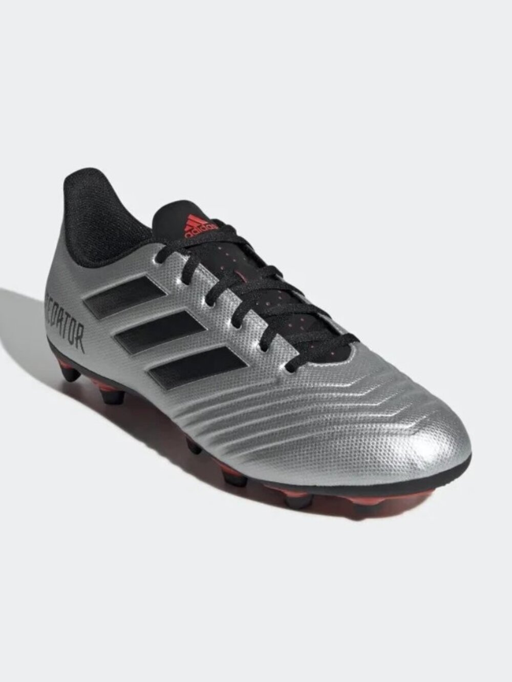 adidas Men's Predator 19.4 Soccer Cleats Silver/Black Size 10.5 Futbol NIB
